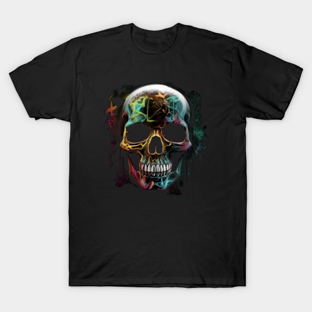 Graffiti Skull T-Shirt by wemerge